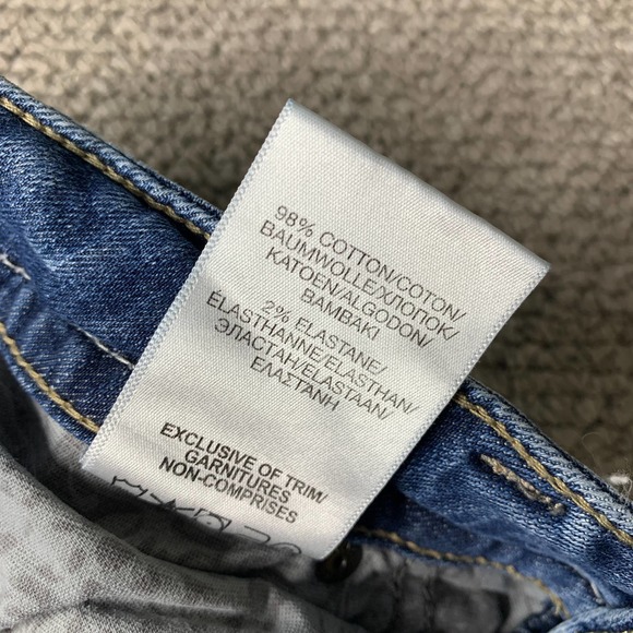 Silver Jeans‎ Womens Jeans 29 Blue Dark Wash Denim Distressed Suki Skinny Crop - Picture 12 of 13